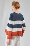 short t-shirt, slightly flared, in flamed and hand dyed cotton jersey - GILDA MIDANI 