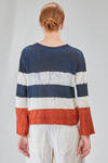 short t-shirt, slightly flared, in flamed and hand dyed cotton jersey - GILDA MIDANI 