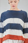 short t-shirt, slightly flared, in flamed and hand dyed cotton jersey - GILDA MIDANI 
