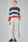short t-shirt, slightly flared, in flamed and hand dyed cotton jersey - GILDA MIDANI 
