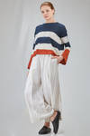 short t-shirt, slightly flared, in flamed and hand dyed cotton jersey - GILDA MIDANI 