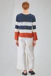 short t-shirt, slightly flared, in flamed and hand dyed cotton jersey - GILDA MIDANI 
