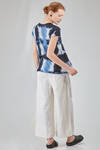 hip-lenght t-shirt, slim, in flamed and hand dyed cotton jersey - GILDA MIDANI 