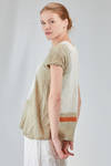 hip-lenght t-shirt, slim, in flamed and hand dyed cotton jersey - GILDA MIDANI 