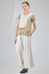 hip-lenght t-shirt, slim, in flamed and hand dyed cotton jersey - GILDA MIDANI 