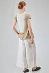 hip-lenght t-shirt, slim, in flamed and hand dyed cotton jersey - GILDA MIDANI 