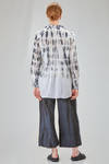 hip-lenght shirt, soft, in light washed and hand dyed linen organza - GILDA MIDANI 