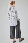 hip-lenght shirt, soft, in light washed and hand dyed linen organza - GILDA MIDANI 