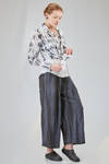 hip-lenght shirt, soft, in light washed and hand dyed linen organza - GILDA MIDANI 