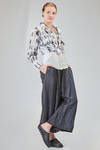 hip-lenght shirt, soft, in light washed and hand dyed linen organza - GILDA MIDANI 