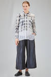hip-lenght shirt, soft, in light washed and hand dyed linen organza - GILDA MIDANI 