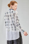 hip-lenght shirt, soft, in light washed and hand dyed linen organza - GILDA MIDANI 