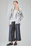 hip-lenght shirt, soft, in light washed and hand dyed linen organza - GILDA MIDANI 