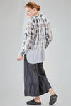 hip-lenght shirt, soft, in light washed and hand dyed linen organza - GILDA MIDANI 