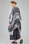 long and wide shirt in light washed and hand dyed linen organza - GILDA MIDANI 