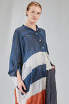camicia lunga e ampia in organza leggerissima di lino lavato tinto a mano - GILDA MIDANI 