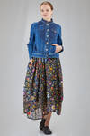 giacca tipo biker, al fianco, in denim di cotone e elastan - HIGH 