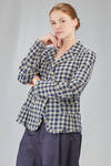 hip-lenght jacket, slightly slim, in washed cotton vichy - HIGH 