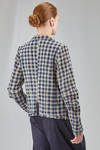 hip-lenght jacket, slightly slim, in washed cotton vichy - HIGH 