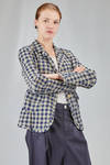 hip-lenght jacket, slightly slim, in washed cotton vichy - HIGH 