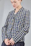 hip-lenght jacket, slightly slim, in washed cotton vichy - HIGH 