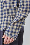 hip-lenght jacket, slightly slim, in washed cotton vichy - HIGH 