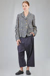 hip-lenght jacket, slightly slim, in washed cotton vichy - HIGH 