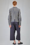 hip-lenght jacket, slightly slim, in washed cotton vichy - HIGH 