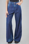 jeans '4 tasche' in denim di cotone e inserti di viscosa e cupro - HIGH 