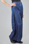 '4 pockets' jeans in cotton denim and viscose and cupro inserts - HIGH 