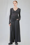 long and lean basic t-shirt in mini-rib cotton and modal jersey - ISABEL BENENATO 