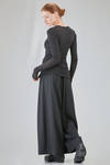 long and lean basic t-shirt in mini-rib cotton and modal jersey - ISABEL BENENATO 