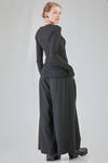 long and lean basic t-shirt in mini-rib cotton and modal jersey - ISABEL BENENATO 