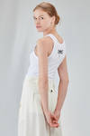 basic tank top, short and lean, in cotton jersey - ISABEL BENENATO 