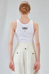 basic tank top, short and lean, in cotton jersey - ISABEL BENENATO 