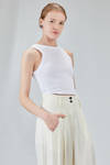 basic tank top, short and lean, in cotton jersey - ISABEL BENENATO 