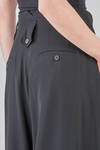 pantalone ampio in gabardine leggero di lana vergine e viscosa - ISABEL BENENATO 
