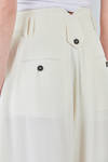 wide trousers in light virgin wool and viscose gabardine - ISABEL BENENATO 