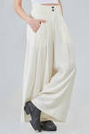 wide trousers in light virgin wool and viscose gabardine - ISABEL BENENATO 
