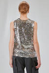 canottiera 'due pezzi' in jersey di poliestere glitterato e in micro-paillettes argentate di poliuretano - JUNYA WATANABE 