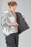hip-lenght 'sculpture' patchwork jacket in metallic leather - JUNYA WATANABE 