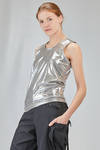 basic tank top, hip-lenght, in metallic polyester and polyurethane jersey - JUNYA WATANABE 