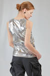 basic tank top, hip-lenght, in metallic polyester and polyurethane jersey - JUNYA WATANABE 