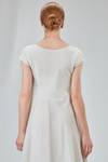 long and asymmetric dress in cotton voile with thin checks design - MARC LE BIHAN 
