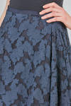 longuette skirt in viscose and polyamide tulle with sewn cotton flowers, lined in cotton - MARC LE BIHAN 