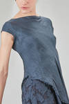lean and asymmetric top in doubled washed silk satin - MARC LE BIHAN 