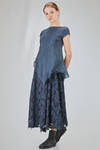 lean and asymmetric top in doubled washed silk satin - MARC LE BIHAN 