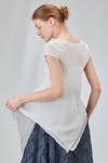 lean and asymmetric top in doubled washed silk satin - MARC LE BIHAN 