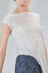 lean and asymmetric top in doubled washed silk satin - MARC LE BIHAN 