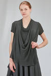 hip-lenght top in viscose knit - MARC LE BIHAN 